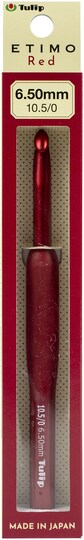 Tulip Etimo Red Crochet Hook W/ Cushion Grip-Size 10.5/6.50mm